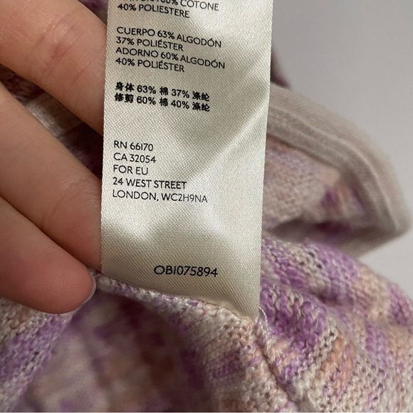 Free People We the Free Pink Combo Spaced Out Long Sleeve Cozy Knit Top Sz L - Picture 9 of 16